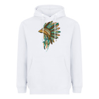 White indian leopard headdress blue Heavyweight Hoodie - BarkalooDesign