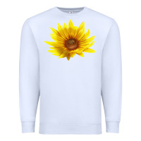 White Maximillian Perennial Sunflower Premium Sweatshirt - LillyAllenDesigns