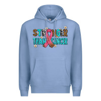 Colony Blue stronger than cancer with cancer ribbon Premium Hoodie - AdoDesignShop