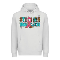 Dove Grey stronger than cancer with cancer ribbon Premium Hoodie - AdoDesignShop