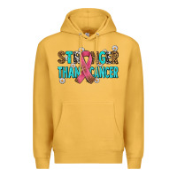 Mustard stronger than cancer with cancer ribbon Premium Hoodie - AdoDesignShop