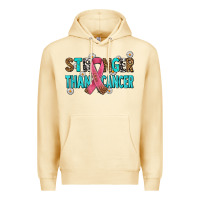 Pina Colada stronger than cancer with cancer ribbon Premium Hoodie - AdoDesignShop