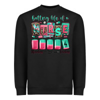 Black battery life of a nurse Heavyweight Sweatshirt - RanaPortraitStore