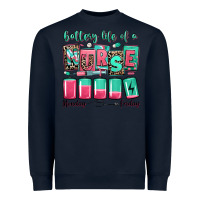 Navy battery life of a nurse Heavyweight Sweatshirt - RanaPortraitStore
