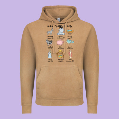Vintage Hoodie god says i am