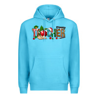 Ocean Blue christmas teacher Premium Hoodie - NancyCooperArtShop