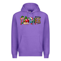 Purple christmas teacher Premium Hoodie - NancyCooperArtShop