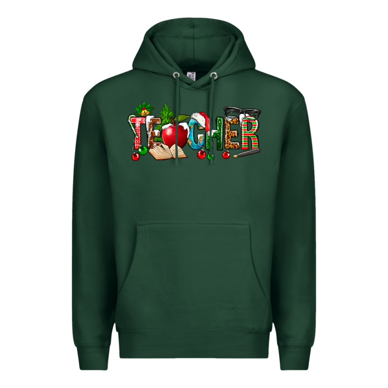 Christmas Teacher Premium Hoodie by NancyCooperArtShop | Teevron