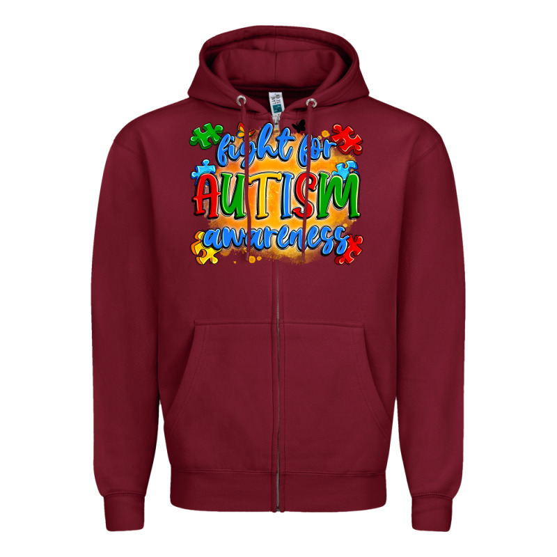 Fight For Autism Awareness Zipper Hoodie by Artiststas | Teevron