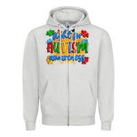 Dove Grey fight for autism awareness Zipper Hoodie - Artiststas