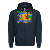 Navy fight for autism awareness Zipper Hoodie - Artiststas