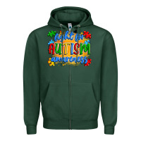 Sports Green fight for autism awareness Zipper Hoodie - Artiststas