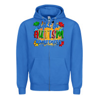 True Royal fight for autism awareness Zipper Hoodie - Artiststas