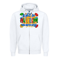 White fight for autism awareness Zipper Hoodie - Artiststas