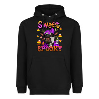Black sweet and spooky halloween cow Heavyweight Hoodie - Jasminsmagicworld