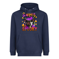 Navy sweet and spooky halloween cow Heavyweight Hoodie - Jasminsmagicworld