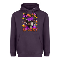 Plum sweet and spooky halloween cow Heavyweight Hoodie - Jasminsmagicworld