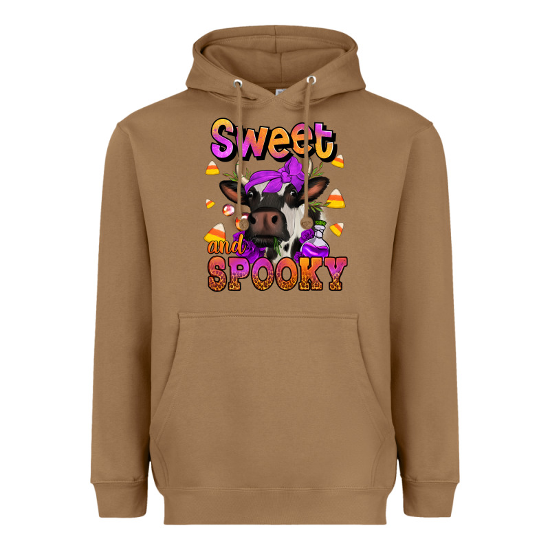 Sweet And Spooky Halloween Cow Heavyweight Hoodie by Jasminsmagicworld | Teevron