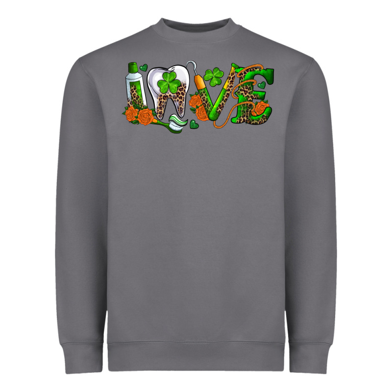 Dental Love St Patricks Day Heavyweight Sweatshirt by RanaPortraitStore | Teevron