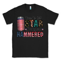 Black Star Spangled Hammered Classic Tee - CowhideDigitalArt