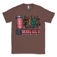 Chestnut Star Spangled Hammered Classic Tee - CowhideDigitalArt
