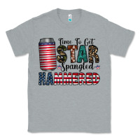 Heather Grey Star Spangled Hammered Classic Tee - CowhideDigitalArt