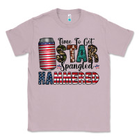Lilac Star Spangled Hammered Classic Tee - CowhideDigitalArt