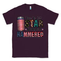 Plum Star Spangled Hammered Classic Tee - CowhideDigitalArt