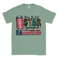 Sage Star Spangled Hammered Classic Tee - CowhideDigitalArt