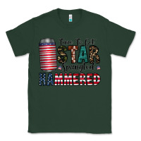 Sports Green Star Spangled Hammered Classic Tee - CowhideDigitalArt
