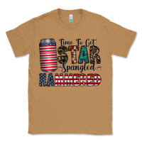 Toasted Coconut Star Spangled Hammered Classic Tee - CowhideDigitalArt