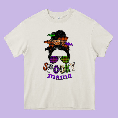 Spooky Mama Heavy Core Tee Designed By Sublimationcraftshop