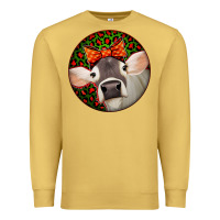 Antique Gold Christmas Cow, Premium Sweatshirt - Jasminsmagicworld