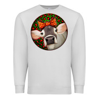 Dove Grey Christmas Cow, Premium Sweatshirt - Jasminsmagicworld