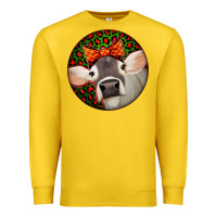 Lemon Christmas Cow, Premium Sweatshirt - Jasminsmagicworld