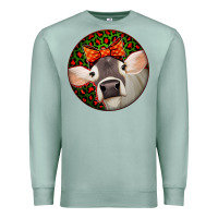 Seafoam Christmas Cow, Premium Sweatshirt - Jasminsmagicworld