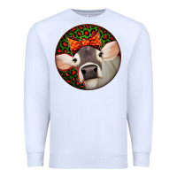 White Christmas Cow, Premium Sweatshirt - Jasminsmagicworld
