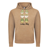 Vintage Coffee lucky vibes Vintage Hoodie - MaliasSmallBusiness