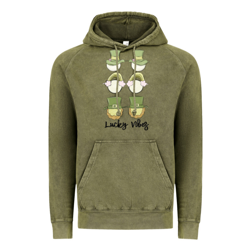 Lucky Vibes Vintage Hoodie by MaliasSmallBusiness | Teevron