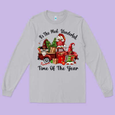 Its The Most Wonderful Time Of The Year Long Sleeve Tee Designed By Fadigitalartstudio