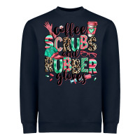 Navy coffee scrubs and rubber gloves Heavyweight Sweatshirt - RanaPortraitStore