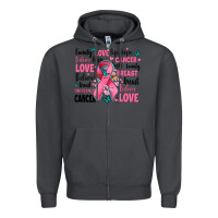 Smoke breast cancer ribbons with cancer words Zipper Hoodie - AdoDesignShop