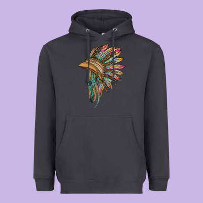 Indian Leopard Headdress Heavyweight Hoodie Designed By Barkaloodesign