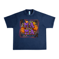 Navy basketball mama with leopard Urban Heavy Tee - Zillion Design Studio