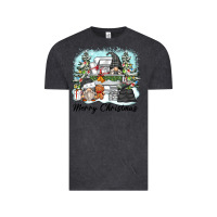 Vintage Black merry christmas gnomes Vintage Tee - Zillion Design Studio