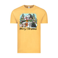 Vintage Mustard merry christmas gnomes Vintage Tee - Zillion Design Studio