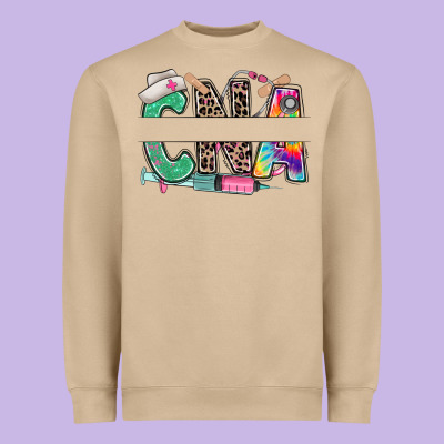 Heavyweight Sweatshirt custom name cna nurse