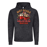 Vintage Black hot cocoa and christmas movies Vintage Hoodie - MaliasSmallBusiness