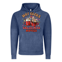 Vintage Denim hot cocoa and christmas movies Vintage Hoodie - MaliasSmallBusiness
