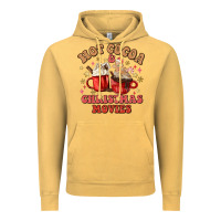 Vintage Mustard hot cocoa and christmas movies Vintage Hoodie - MaliasSmallBusiness